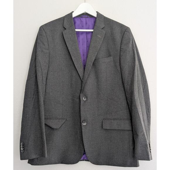 Men’s Ben Sherman Hanwell Gray Slim Fit Sport Coat Blazer Jacket Size 42R - Picture 1 of 5